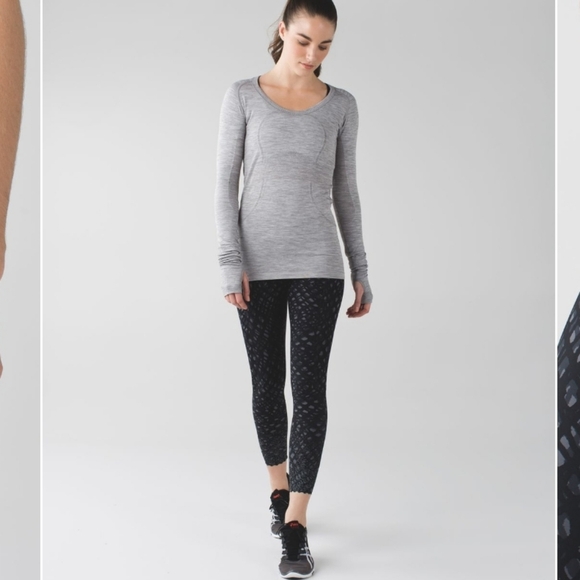 Lululemon Tight Stuff Tight(Reflective)Simply Lace Play Dark Slate Black, Size 4 - Picture 2 of 10